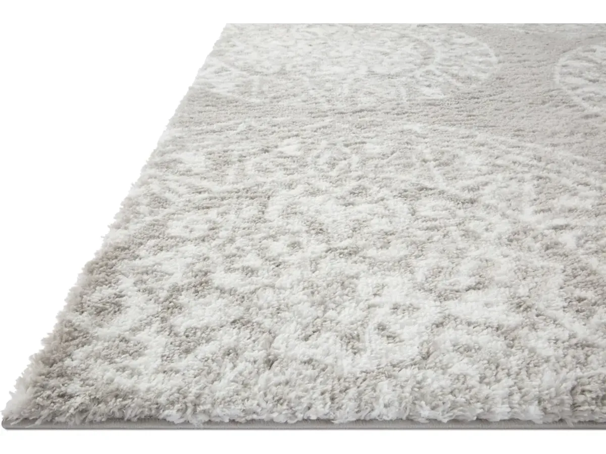 BLISS SHAG BLS-06 GREY/WHITE 2'3 X 4'0 ACCENT RUG