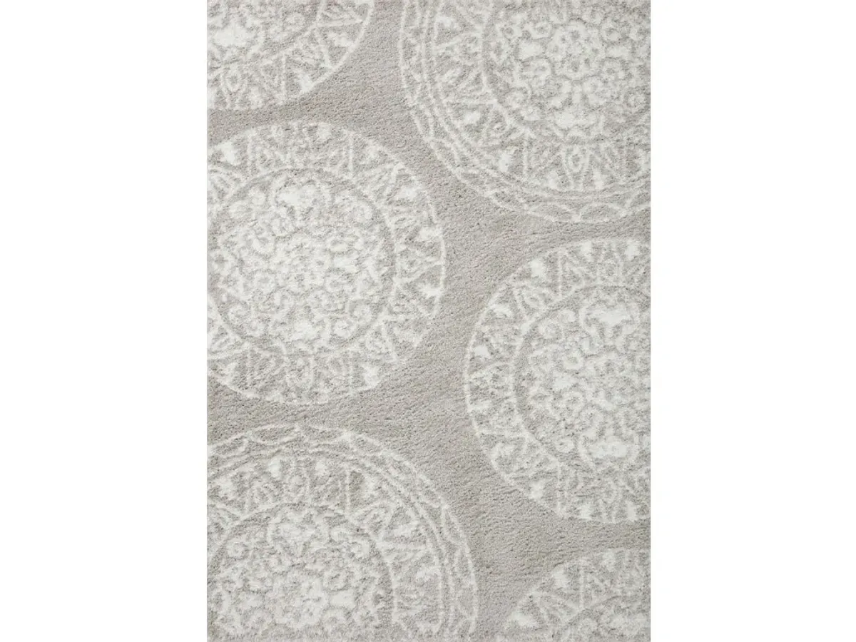 BLISS SHAG BLS-06 GREY/WHITE 2'3 X 4'0 ACCENT RUG