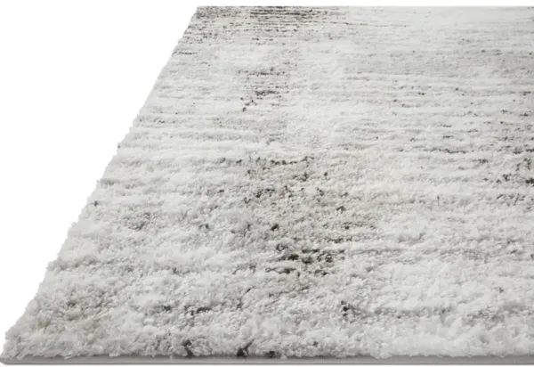 BLISS SHAG BLS-07 GREY/CREAM 3'11 X 6' RUNNER RUG