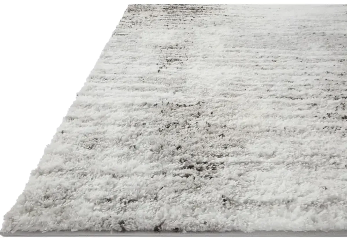 BLISS SHAG BLS-07 GREY/CREAM 5'3 X 7'6 AREA RUG