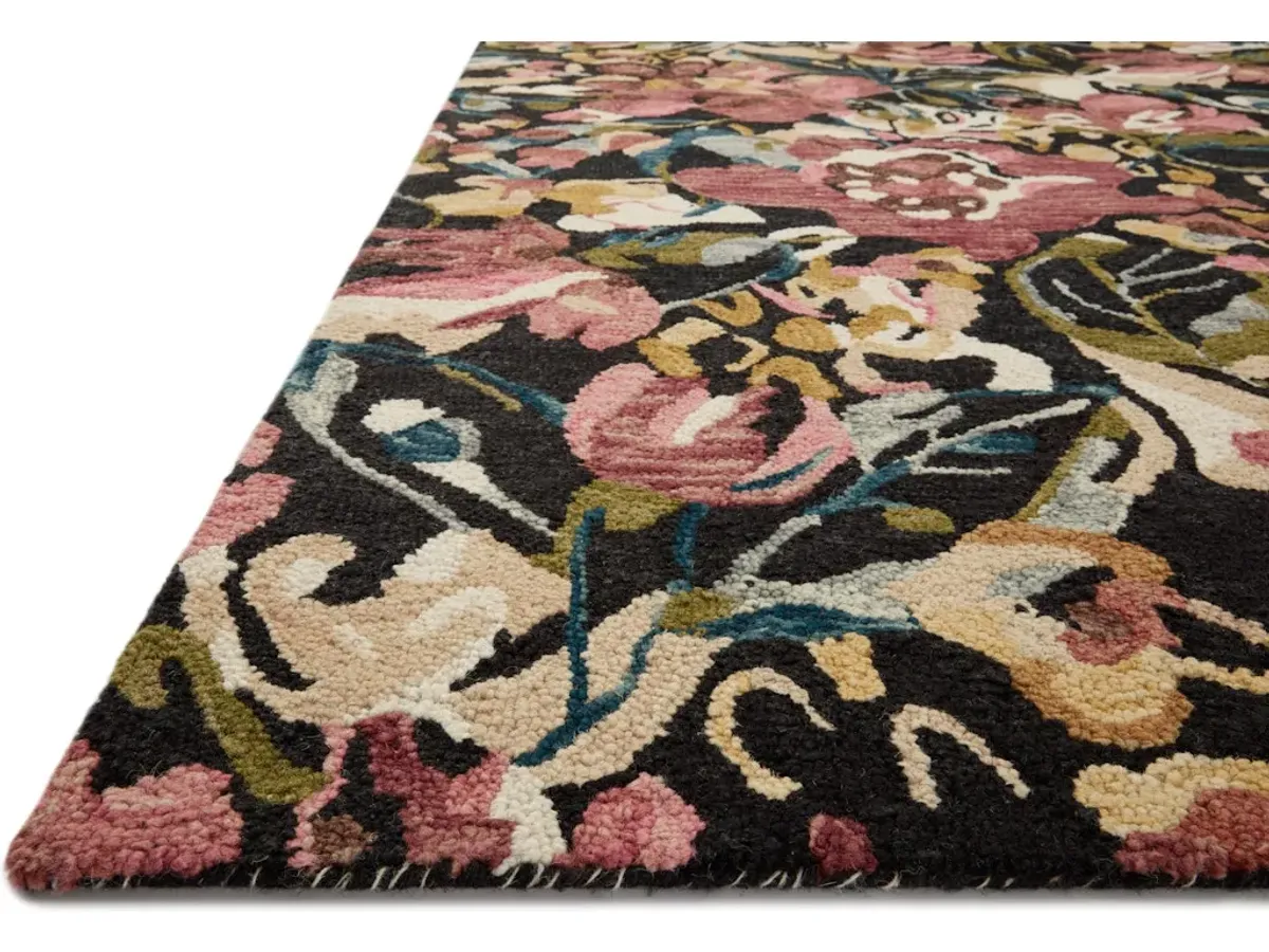 BELLADONNA BLM-01 BLACK/BERRY 7'9 X 9'9 AREA RUG