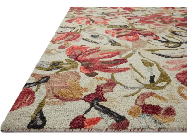 BELLADONNA BLM-01 IVORY/RASPBERRY 7'9 X 9'9 AREA RUG
