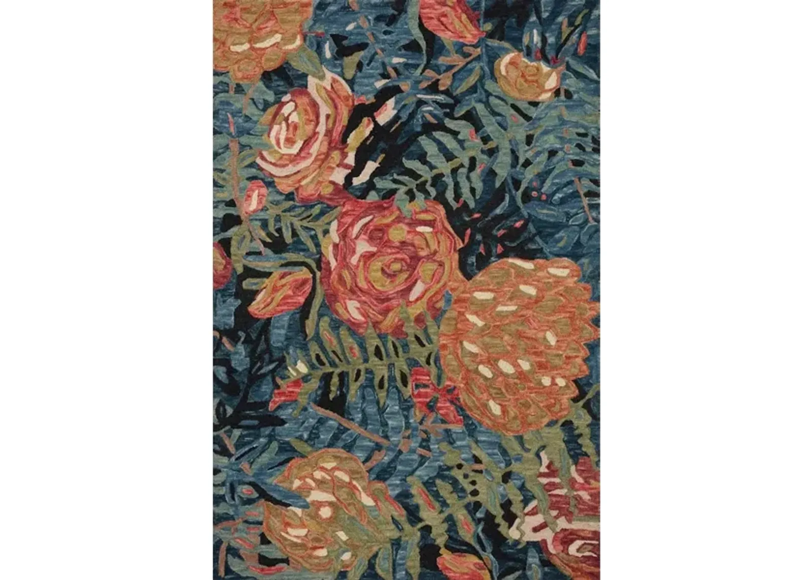 BELLADONNA BLM-02 BLACK/FIESTA 2'0 X 5'0 ACCENT RUG