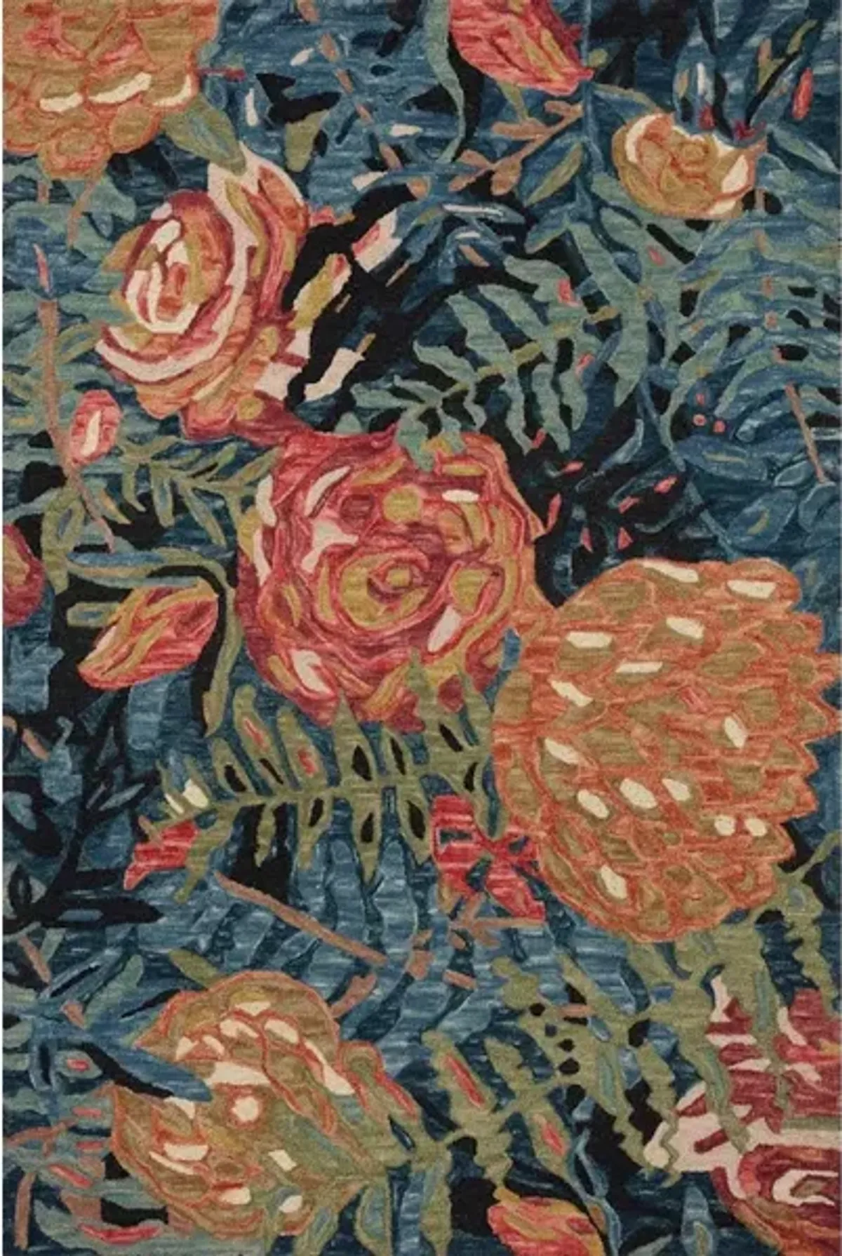 BELLADONNA BLM-02 BLACK/FIESTA 2'0 X 5'0 ACCENT RUG