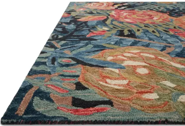 BELLADONNA BLM-02 BLACK/FIESTA 3'6 X 5'6 ACCENT RUG