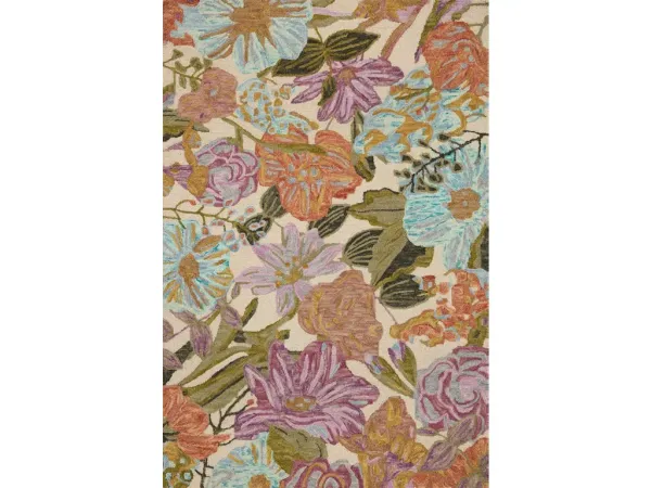 BELLADONNA BLM-04 IVORY/MULTI 2'6 X 7'6 RUNNER RUG