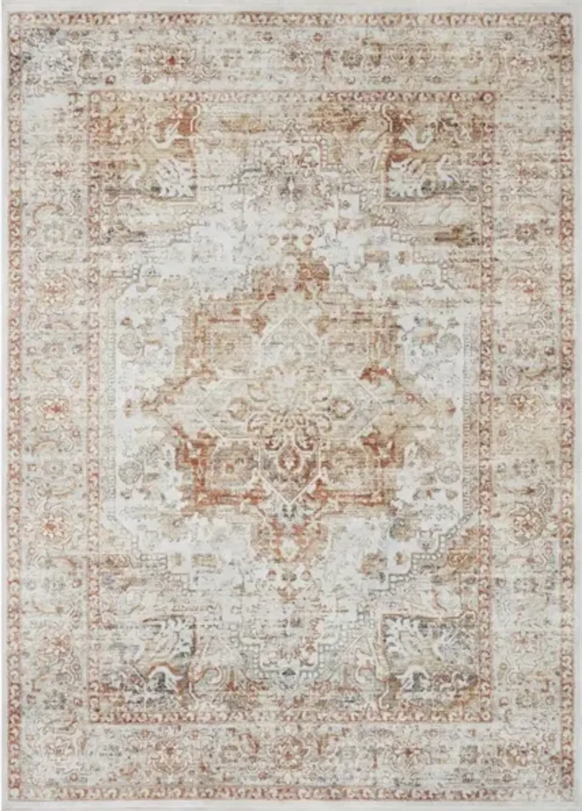 BONNEY BNY-01 IVORY/SUNSET 5'3 X 7'6 AREA RUG