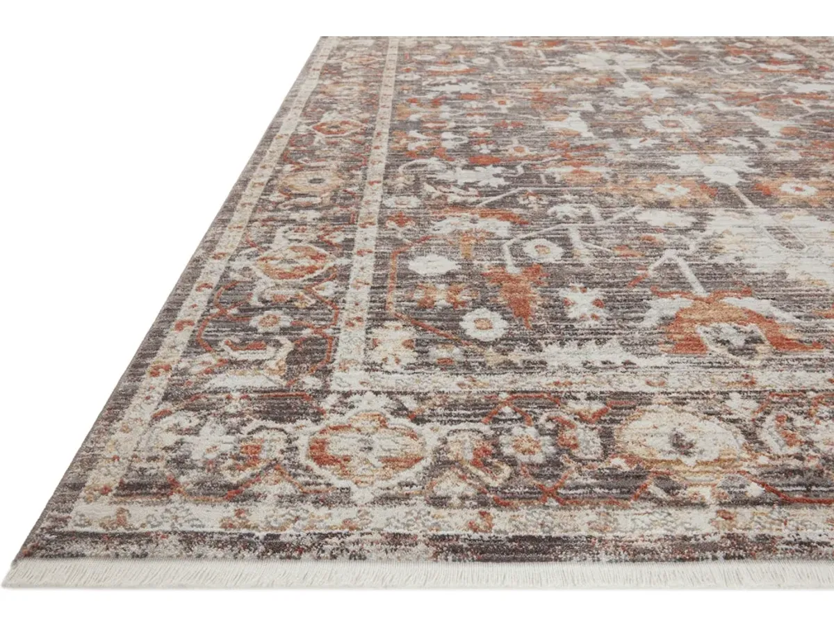 BONNEY BNY-07 CHARCOAL/SPICE 2'0 X 3'0 ACCENT RUG