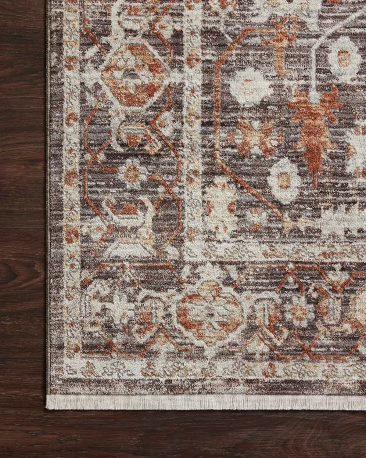 BONNEY BNY-07 CHARCOAL/SPICE 2'0 X 3'0 ACCENT RUG