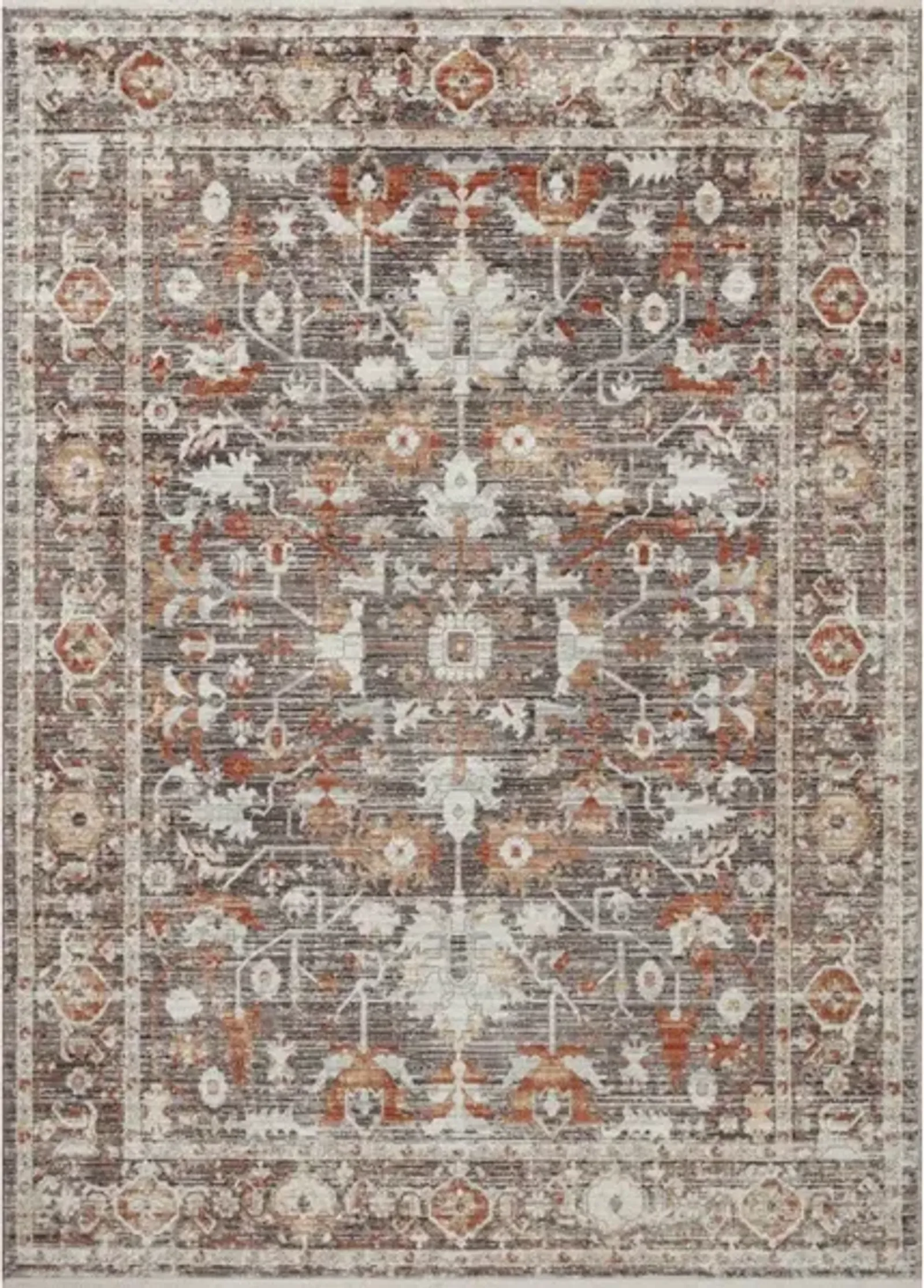 BONNEY BNY-07 CHARCOAL/SPICE 2'0 X 3'0 ACCENT RUG