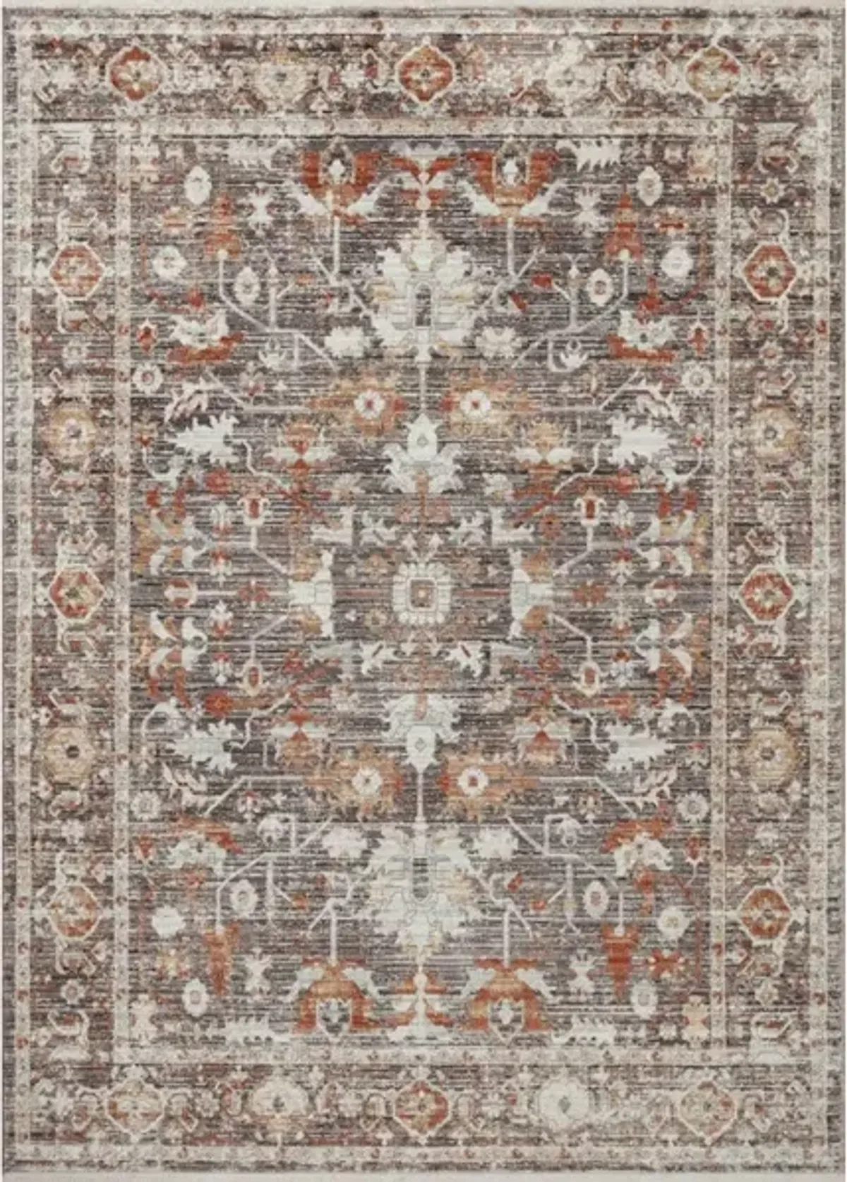 BONNEY BNY-07 CHARCOAL/SPICE 2'7 X 8'0 RUNNER RUG