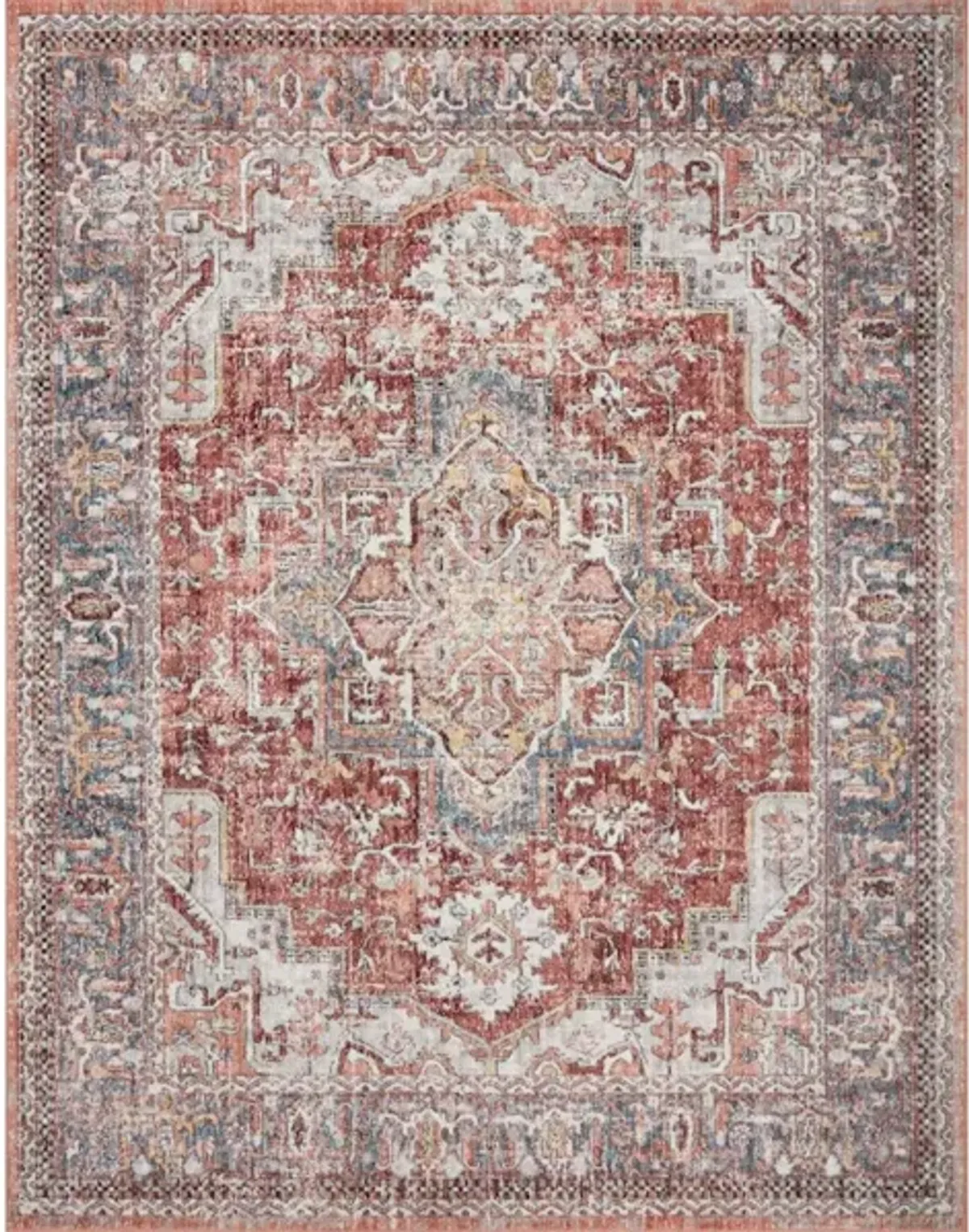 CASSANDRA CSN-01 RUST/MULTI 3'9 X 5'9 ACCENT RUG