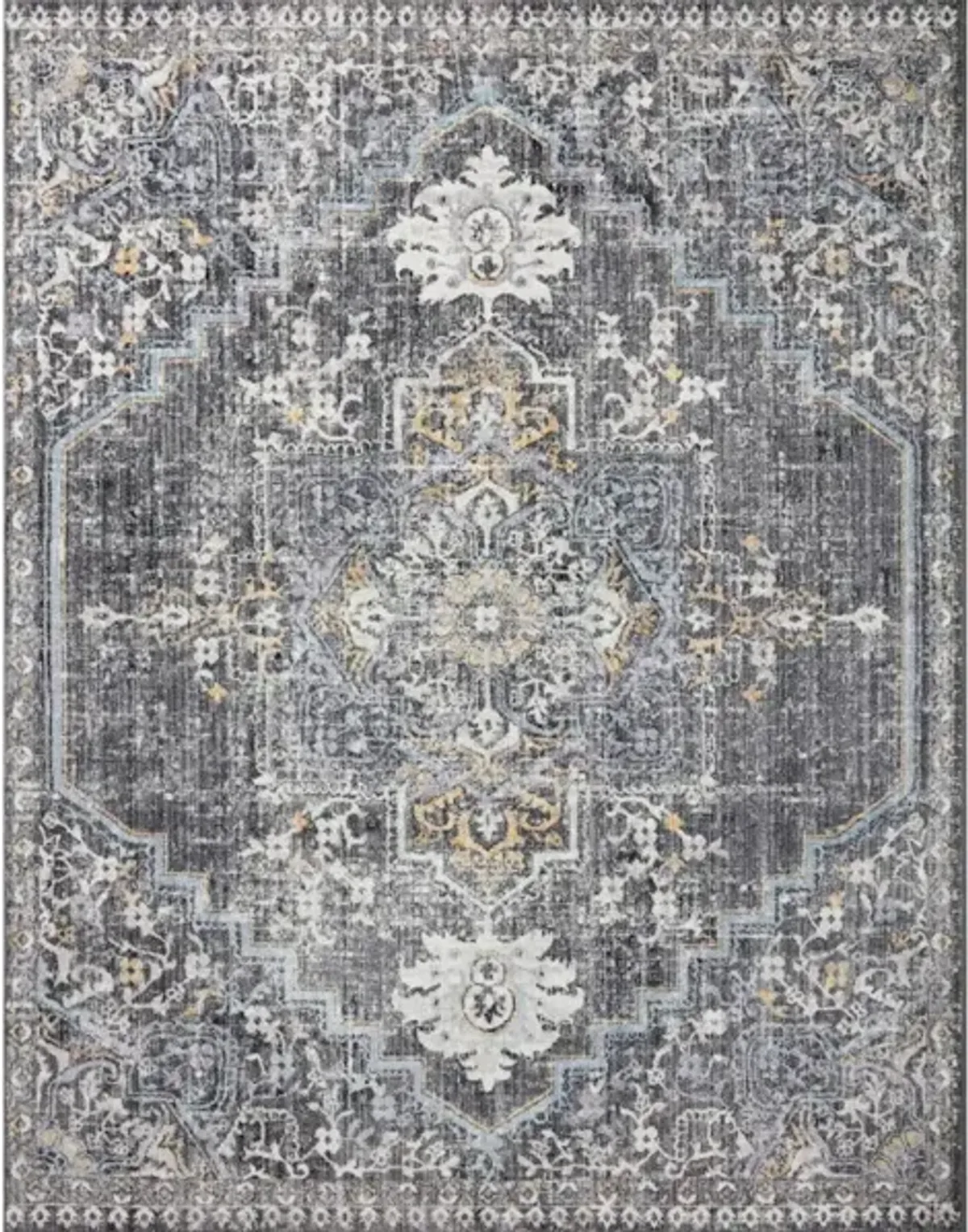 CASSANDRA CSN-02 CHARCOAL/GOLD 2'6 X 5'9 ACCENT RUG