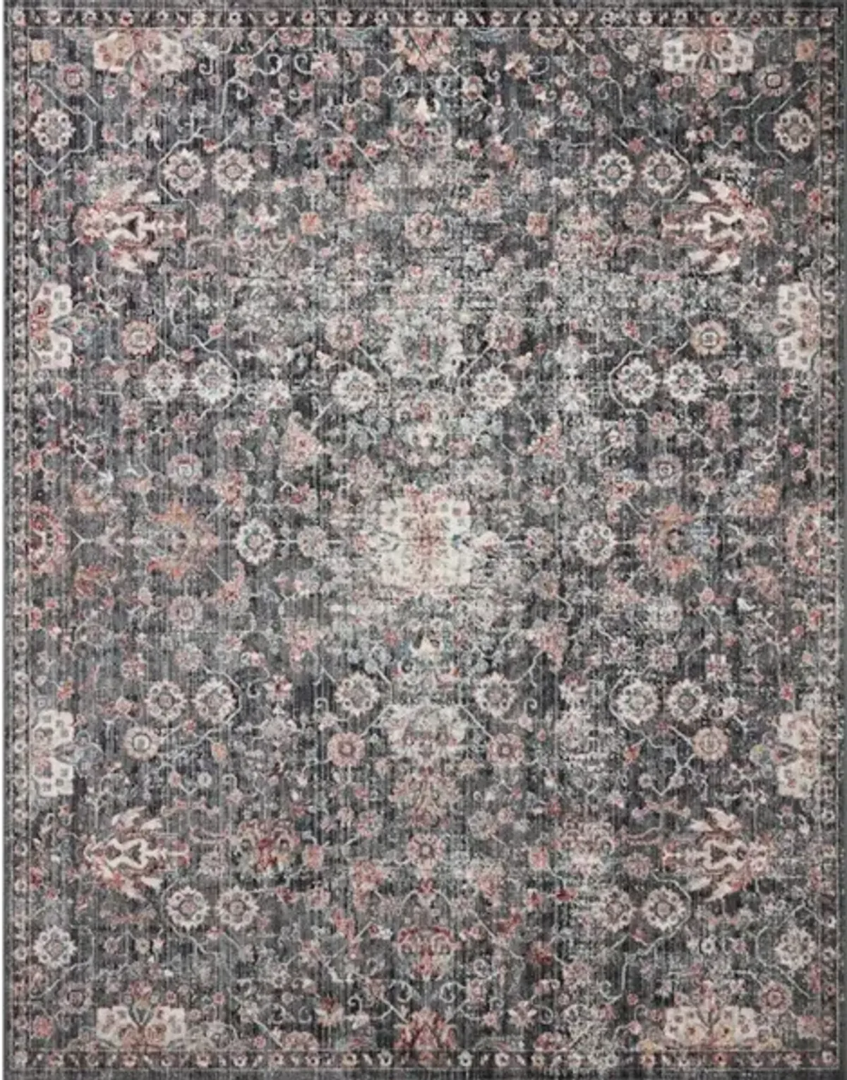CASSANDRA CSN-03 CHARCOAL/RUST 7'10 X 10' AREA RUG