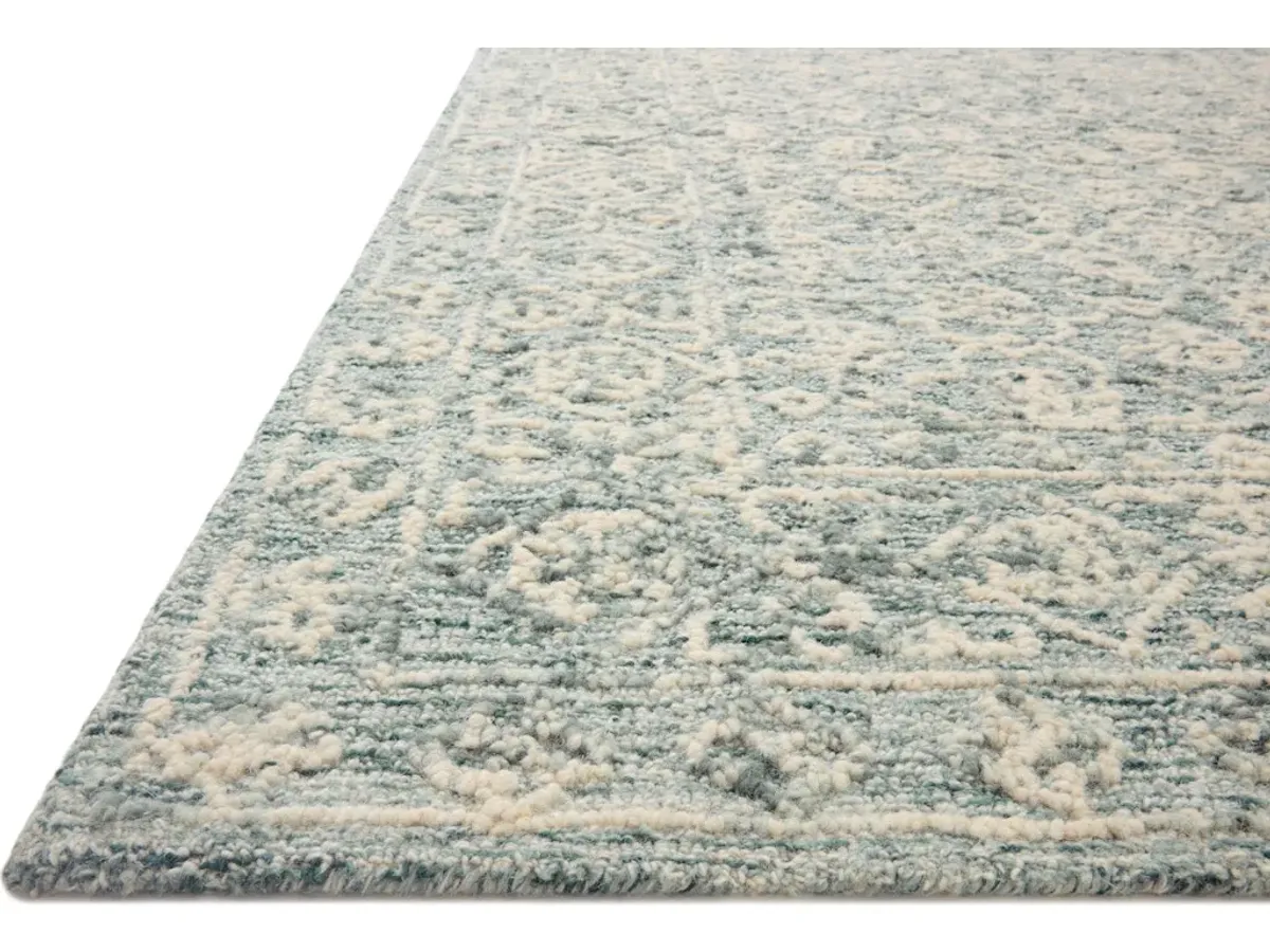 CECELIA CEC-01 OCEAN/IVORY 2'6 X 9'9 RUNNER RUG
