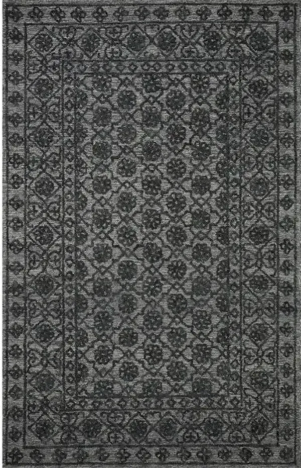CECELIA CEC-01 SMOKE/DK. GREY 2'3 X 3'9 ACCENT RUG
