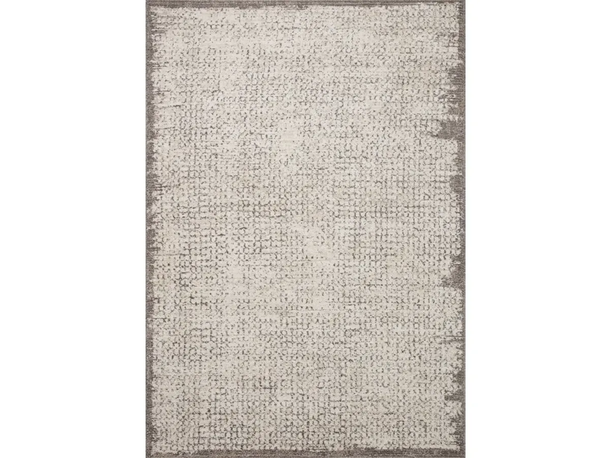 DARBY DAR-04 IVORY/STONE 6'7 X 9'3 AREA RUG