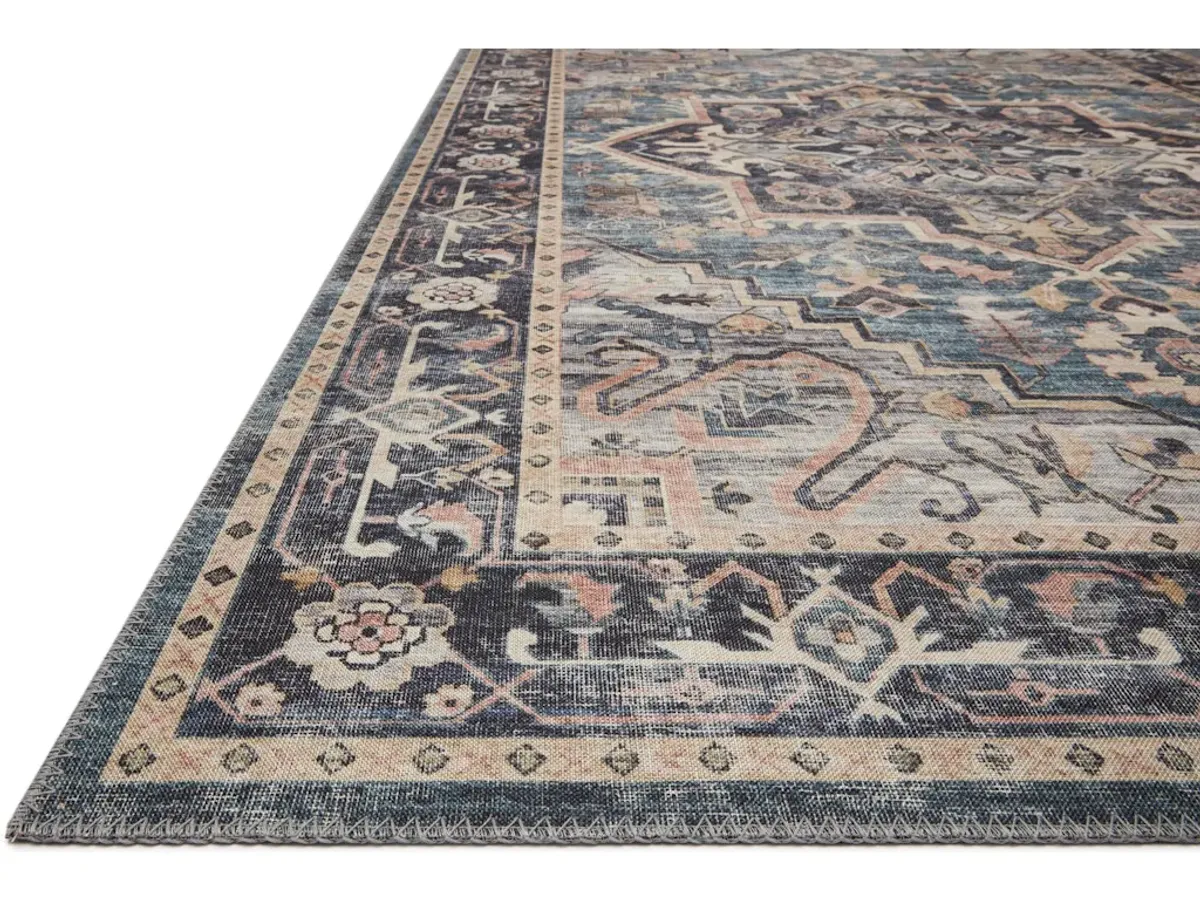 HATHAWAY HTH-01 NAVY/MULTI 2'0 X 5'0 ACCENT RUG