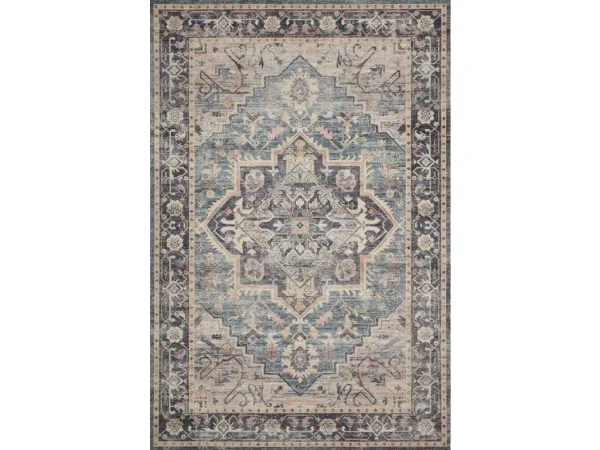 HATHAWAY HTH-01 NAVY/MULTI 9'0 X 12'0 AREA RUG