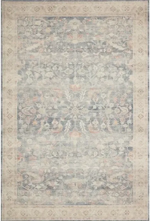 HATHAWAY HTH-02 DENIM/MULTI 2'6 X 7'6 RUNNER RUG