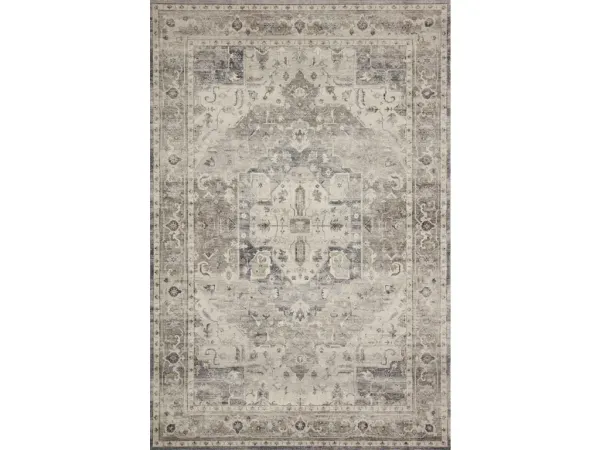 HATHAWAY HTH-05 STEEL/IVORY 5'0 X 7'6 AREA RUG