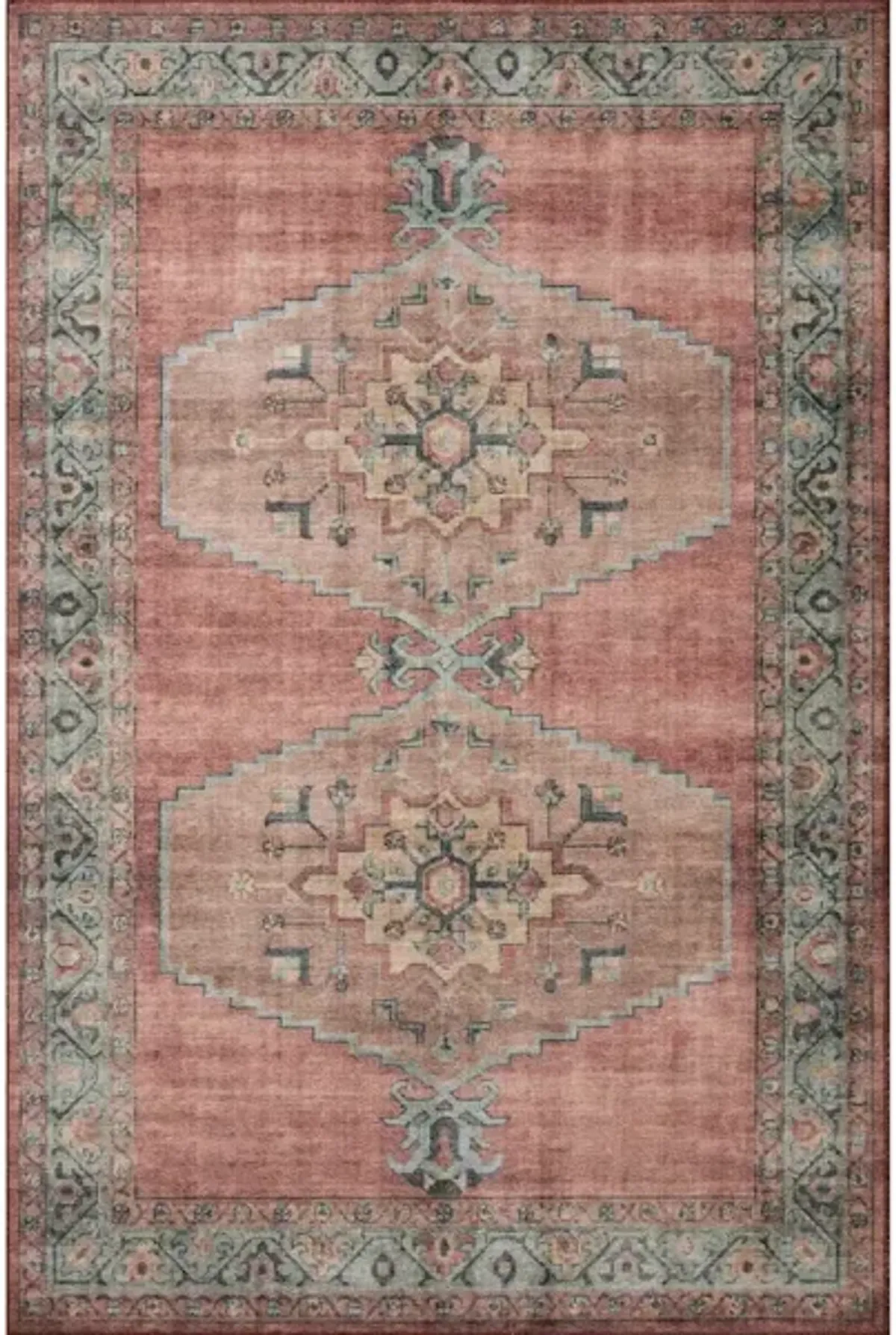 HEIDI HEI-05 SPICE/AQUA 6'0 X 6'0 AREA RUG