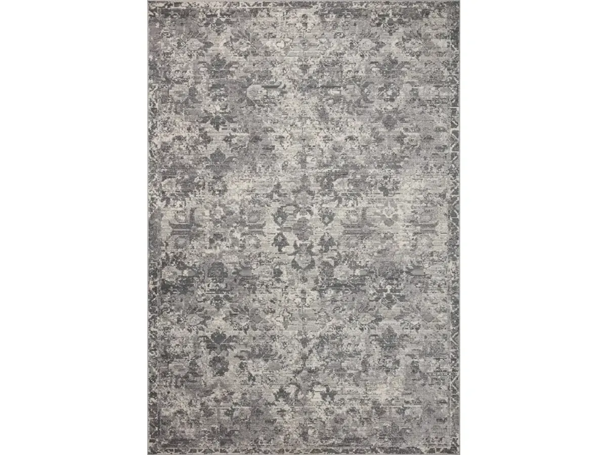INDRA INA-04 CHARCOAL/SILVER 6'3 X 9' AREA RUG