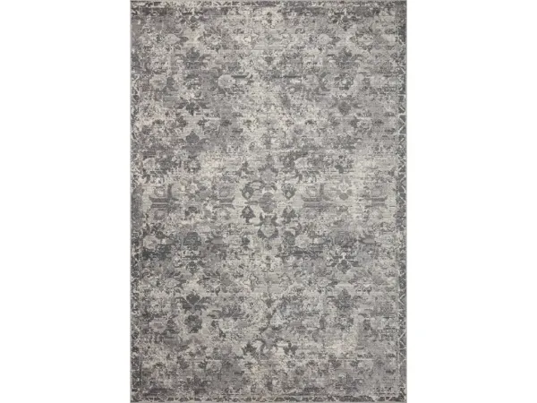 INDRA INA-04 CHARCOAL/SILVER 6'3 X 9' AREA RUG