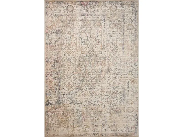 INDRA INA-05 IVORY/MULTI 3'7 X 5'7 ACCENT RUG