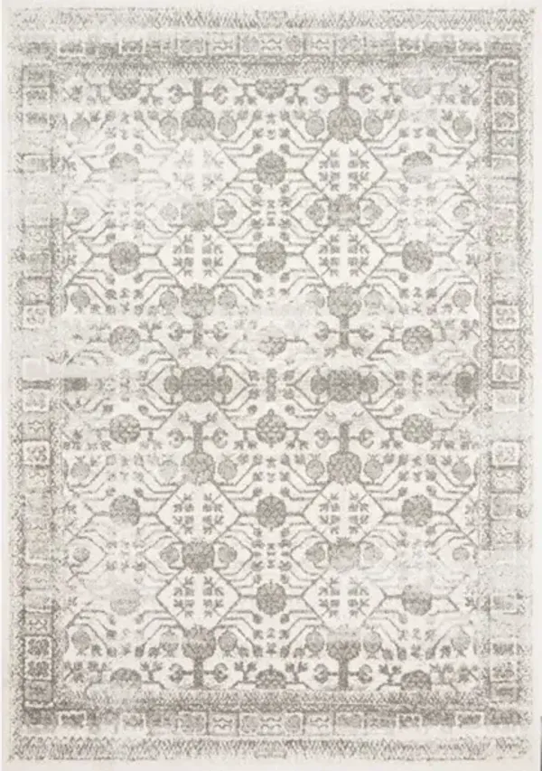 JOAQUIN JOA-04 IVORY/GREY 5'3 X 7'8 AREA RUG