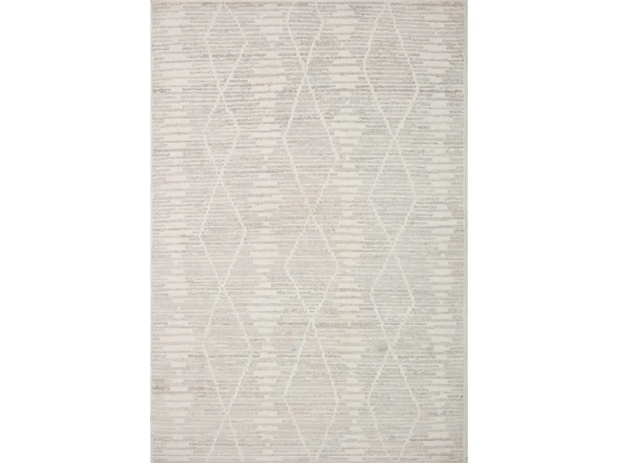 KAMALA KAM-02 IVORY/SILVER 6'7 X 9'6 AREA RUG