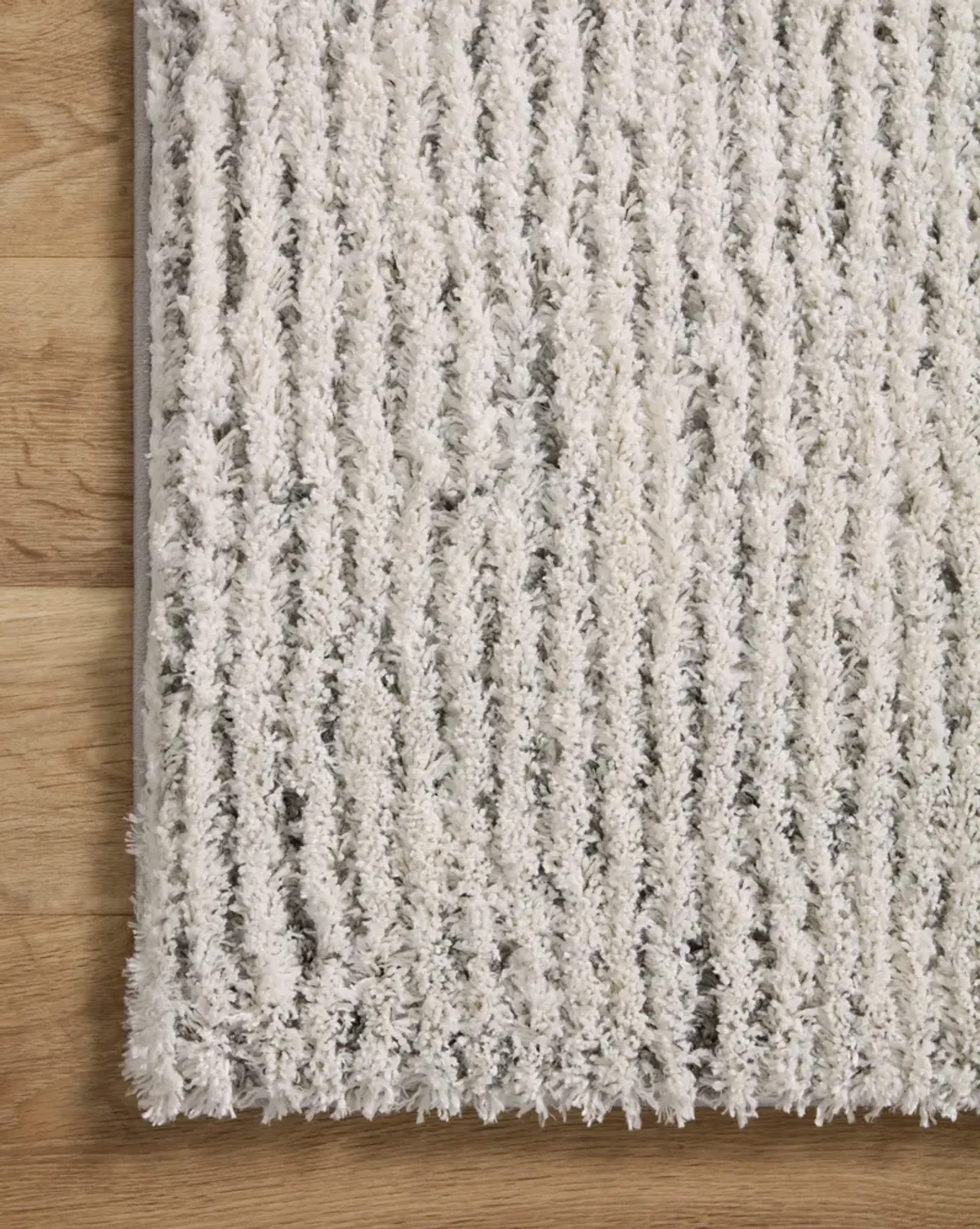 LEVITT SHAG LEV-02 IVORY/GREY 2'7 X 12'0 RUNNER RUG