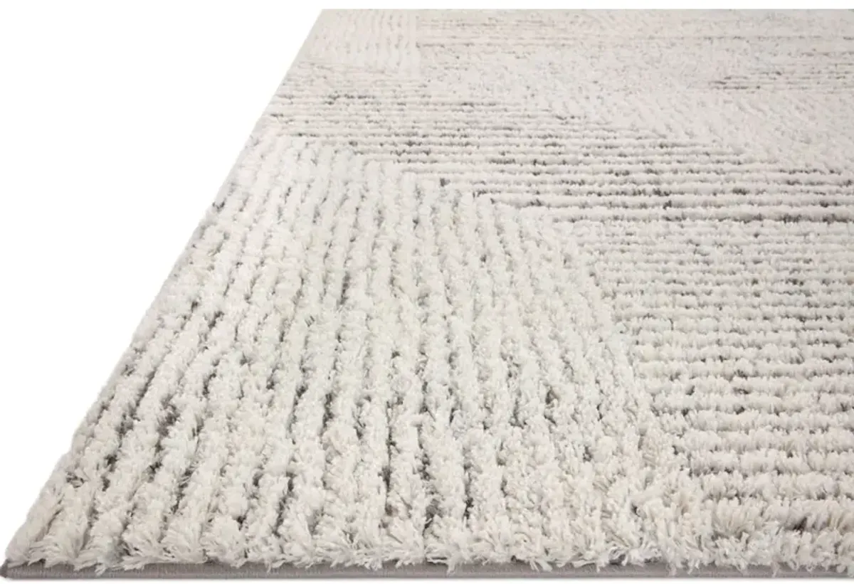 LEVITT SHAG LEV-02 IVORY/GREY 5'3 X 7'6 AREA RUG