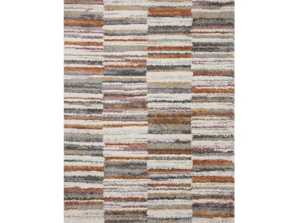 LEVITT SHAG LEV-03 IVORY/SUNSET 4'0 X 6'0 ACCENT RUG