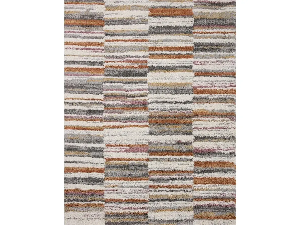 LEVITT SHAG LEV-03 IVORY/SUNSET 5'3 X 7'6 AREA RUG