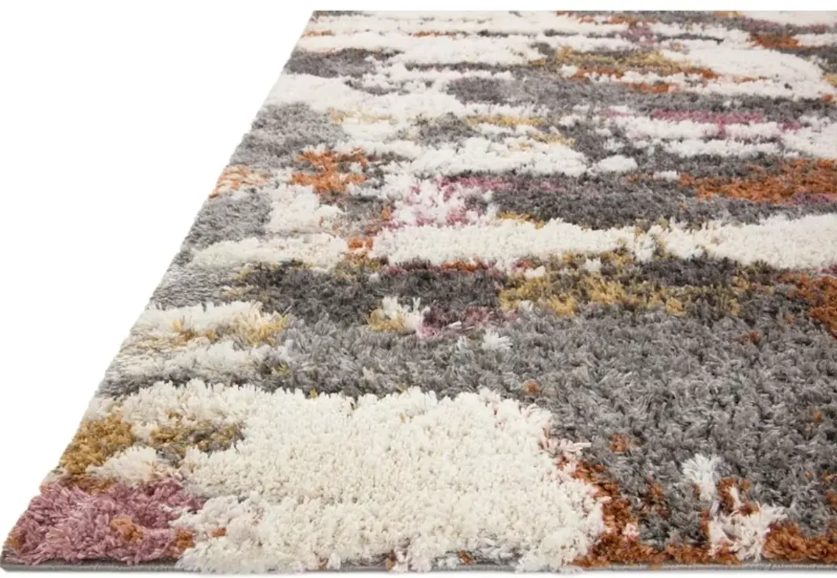 LEVITT SHAG LEV-04 GREY/MULTI 2'7 X 12'0 RUNNER RUG