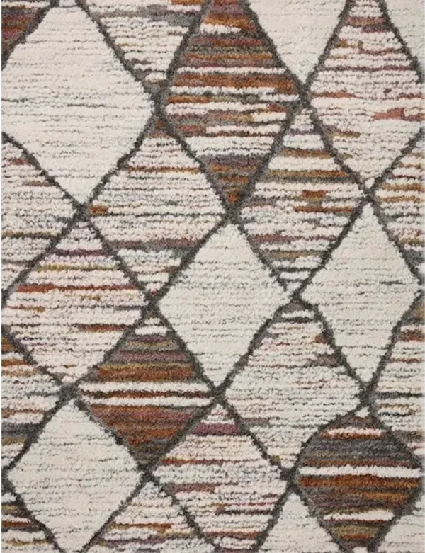 LEVITT SHAG LEV-05 IVORY/FIESTA 2'7 X 7'6 RUNNER RUG