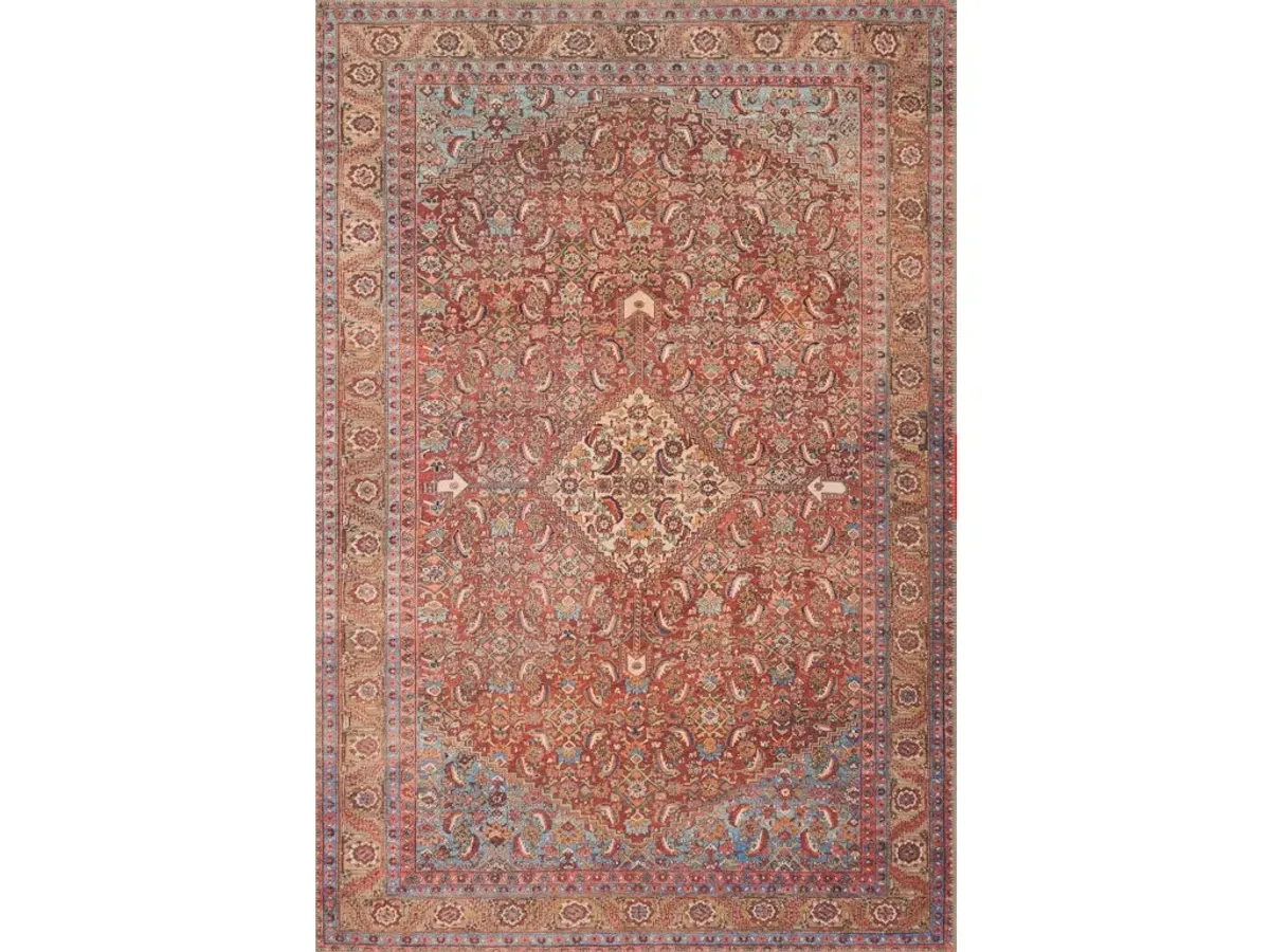 LOREN LQ-06 RED/MULTI 2'6 X 7'6 RUNNER RUG