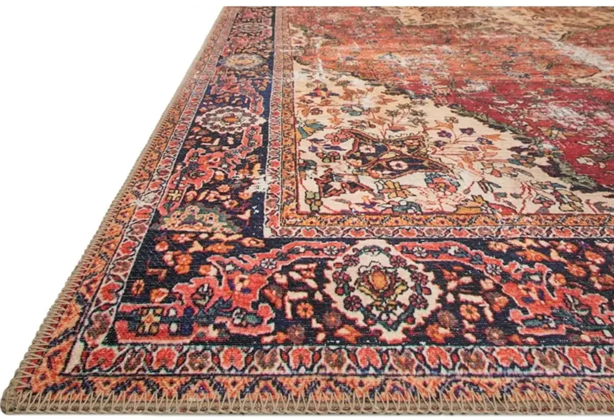 LOREN LQ-07 RED/NAVY 8'4 X 11'6 AREA RUG