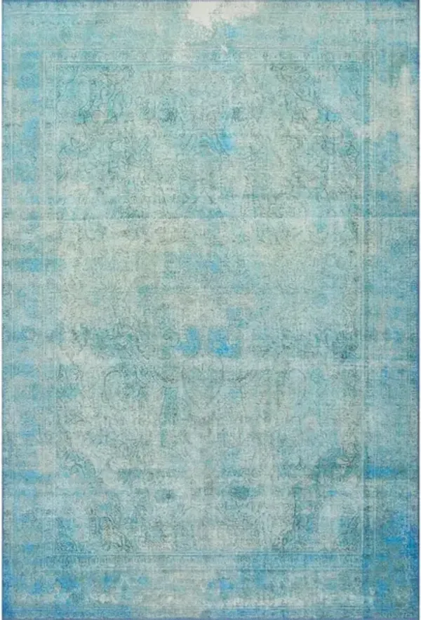 LOREN LQ-08 AQUA 2'3 X 3'9 ACCENT RUG