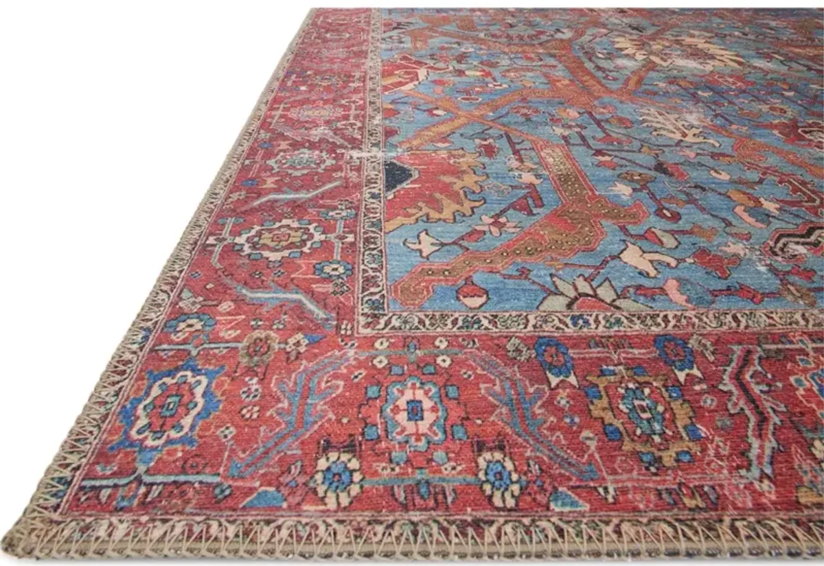 LOREN LQ-10 BLUE/RED 7'6 X 9'6 AREA RUG