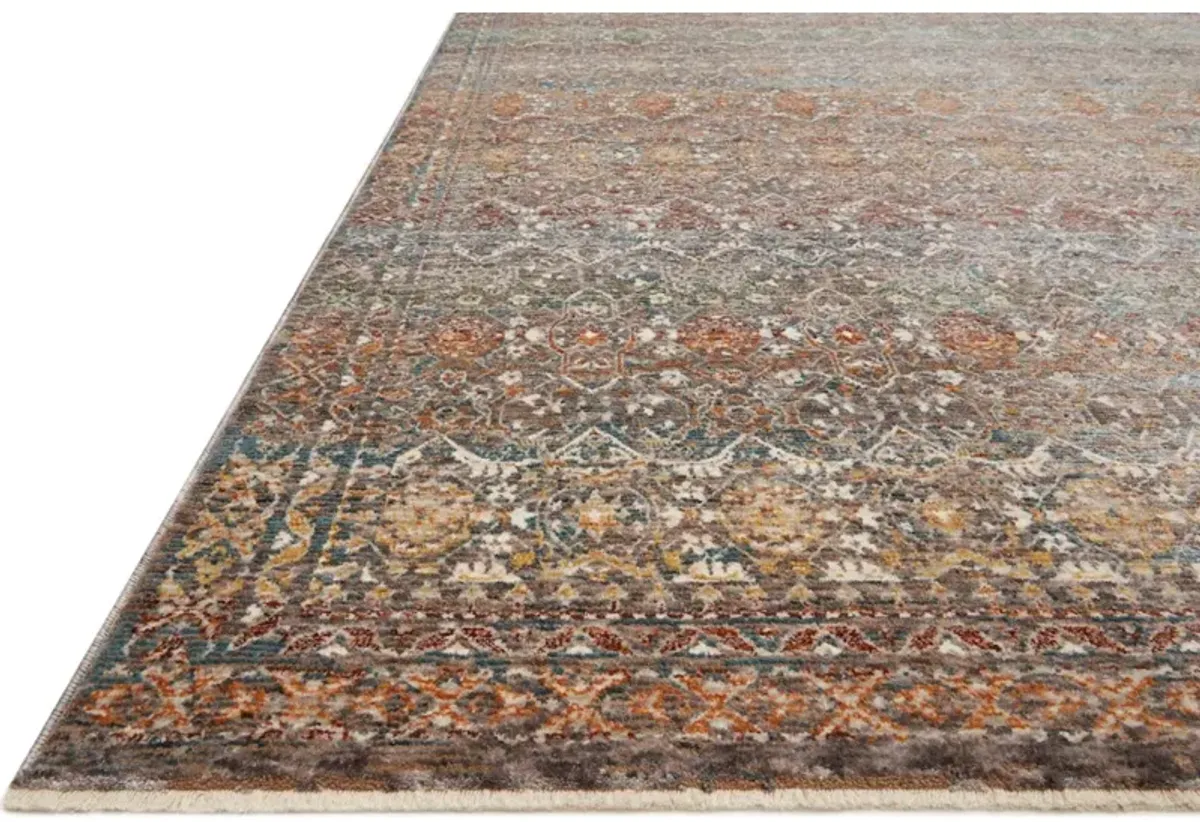 LOURDES LOU-03 STONE/MULTI 2'8 X 2'8 ACCENT RUG