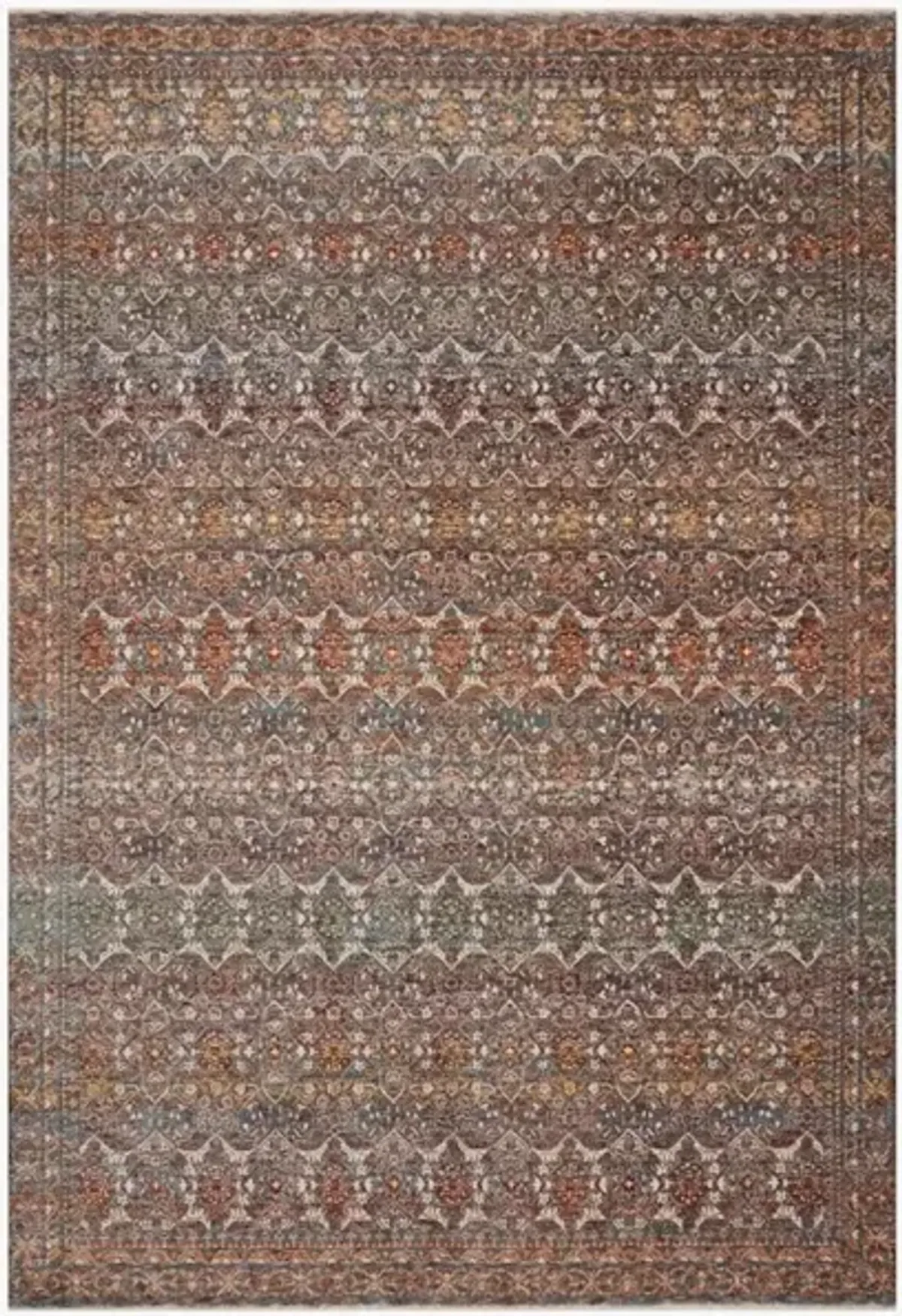 LOURDES LOU-03 STONE/MULTI 2'8 X 2'8 ACCENT RUG