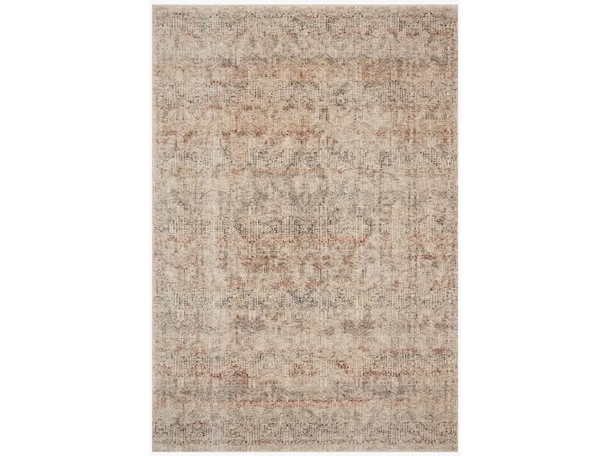 LOURDES LOU-04 IVORY/SPICE 2'3 X 3'10 ACCENT RUG