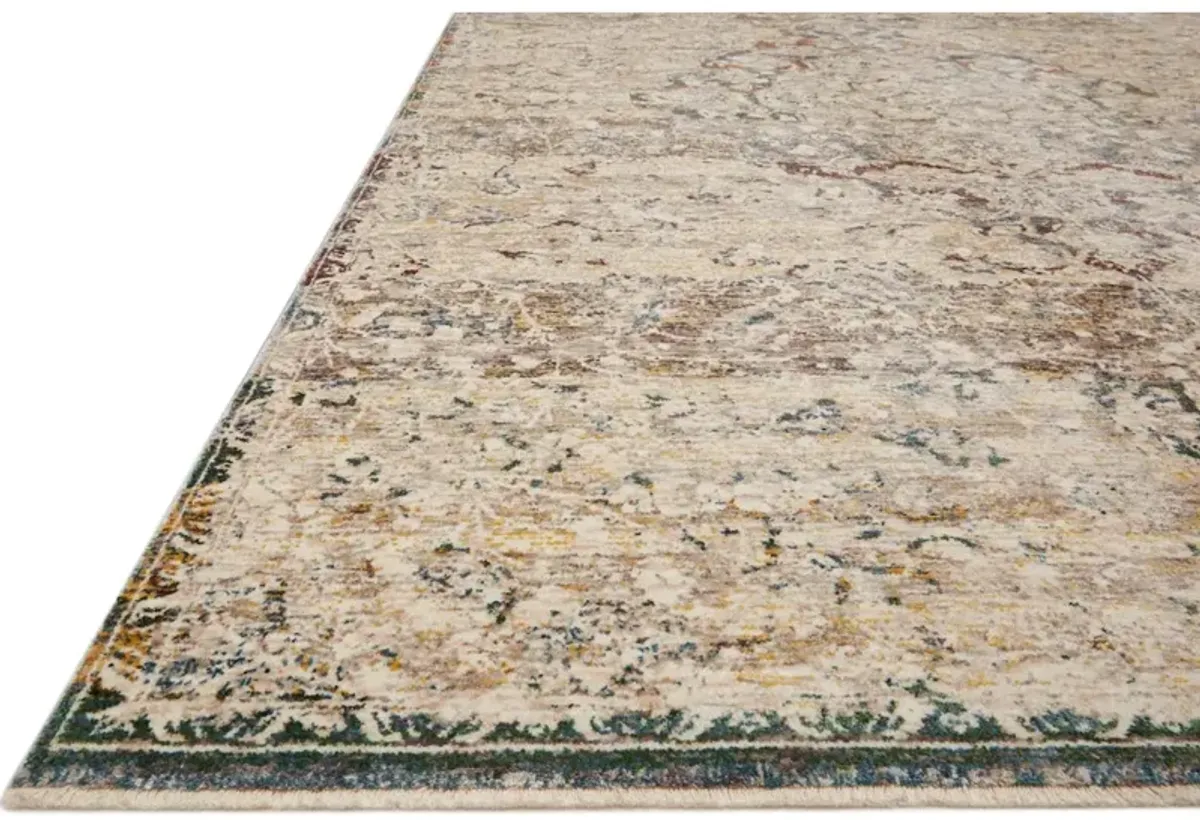 LOURDES LOU-06 IVORY/MULTI 2'7 X 12'0 RUNNER RUG