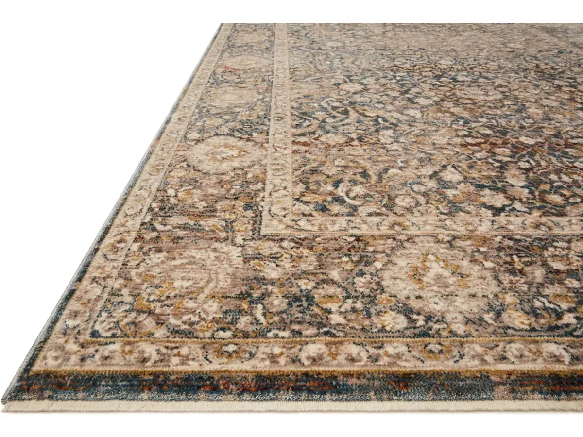 LOURDES LOU-08 CHARCOAL/IVORY 2'3 X 3'10 ACCENT RUG