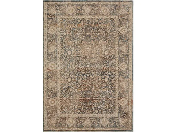 LOURDES LOU-08 CHARCOAL/IVORY 7'10 X 10' AREA RUG