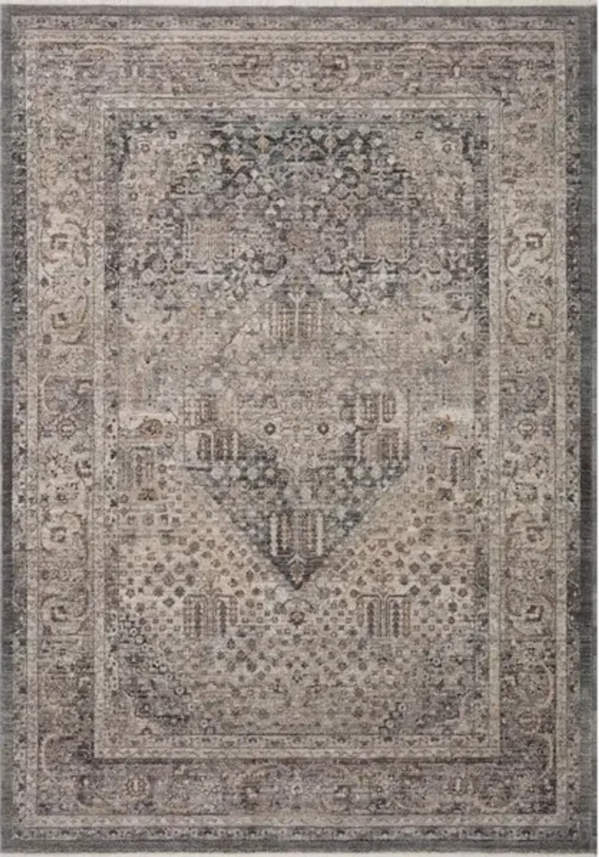 LYRA LYR-02 DENIM/PEBBLE 2'7 X 8'0 RUNNER RUG