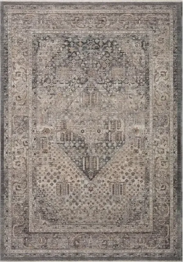 LYRA LYR-02 DENIM/PEBBLE 2'7 X 16'0 RUNNER RUG