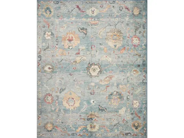 MARGOT MAT-06 DENIM/MULTI 2'0 X 5'0 ACCENT RUG